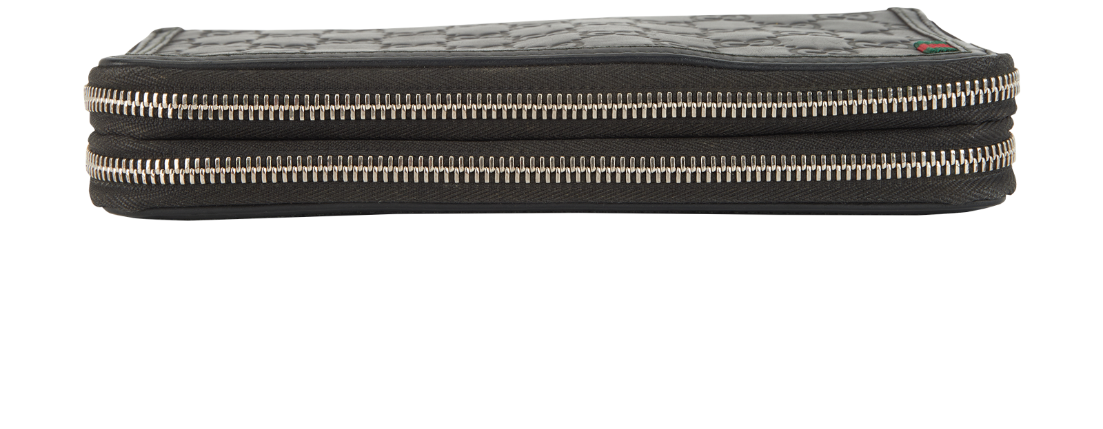 Guccissima Double-Zip Travelling Wallet, &pound;250, Accessories, Black, Leather, Top view